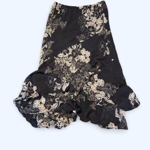 Sheer black Adrianna Papell midi skirt